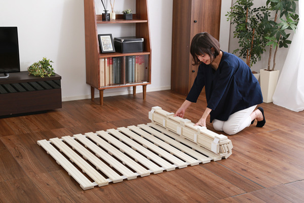 ホームテイスト（HOME taste） すのこベッド シングル ロール式 桐 桐