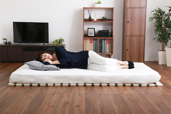 ホームテイスト（HOME taste） すのこベッド ダブル ロール式 桐 桐