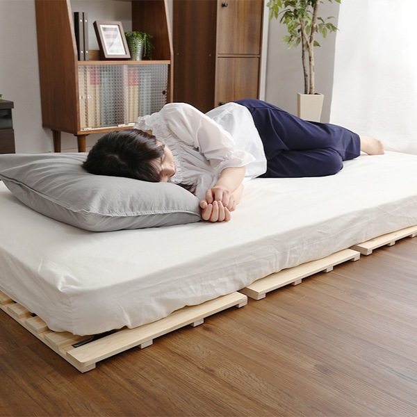 ホームテイスト（HOME taste） すのこベッド シングル 4つ折り 檜 木製