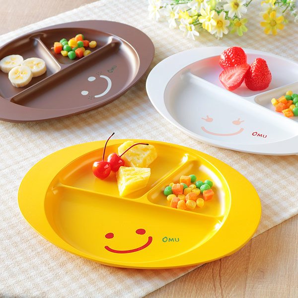 ランチプレート 27cm OMU SMILE 皿 食器 子供用食器 プラスチック 日本