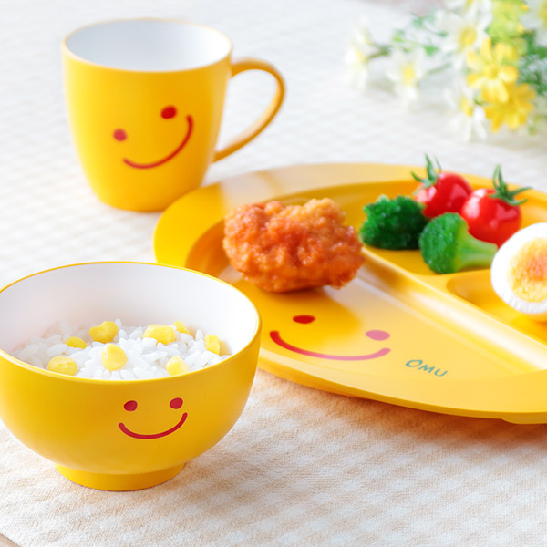 ランチプレート 27cm OMU SMILE 皿 食器 子供用食器 プラスチック 日本