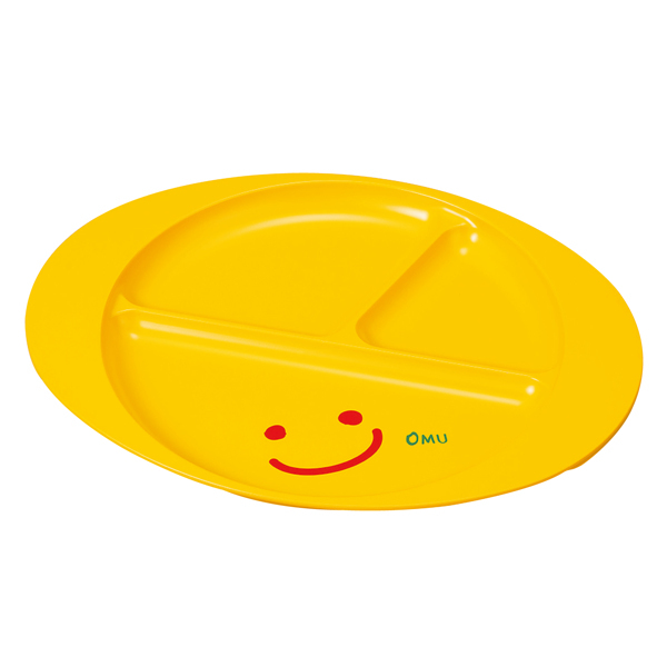 ランチプレート 27cm OMU SMILE 皿 食器 子供用食器 プラスチック 日本製 （ 食洗機対応 電子レンジ対応 ランチ皿 子供用 仕切り皿 ）｜livingut｜04