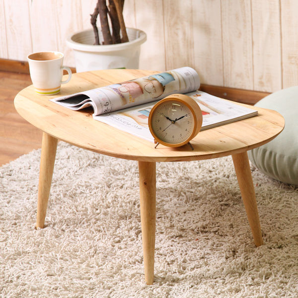 不二貿易（Fuji Boeki） センターテーブル 幅74cm 木製 ビーンズ