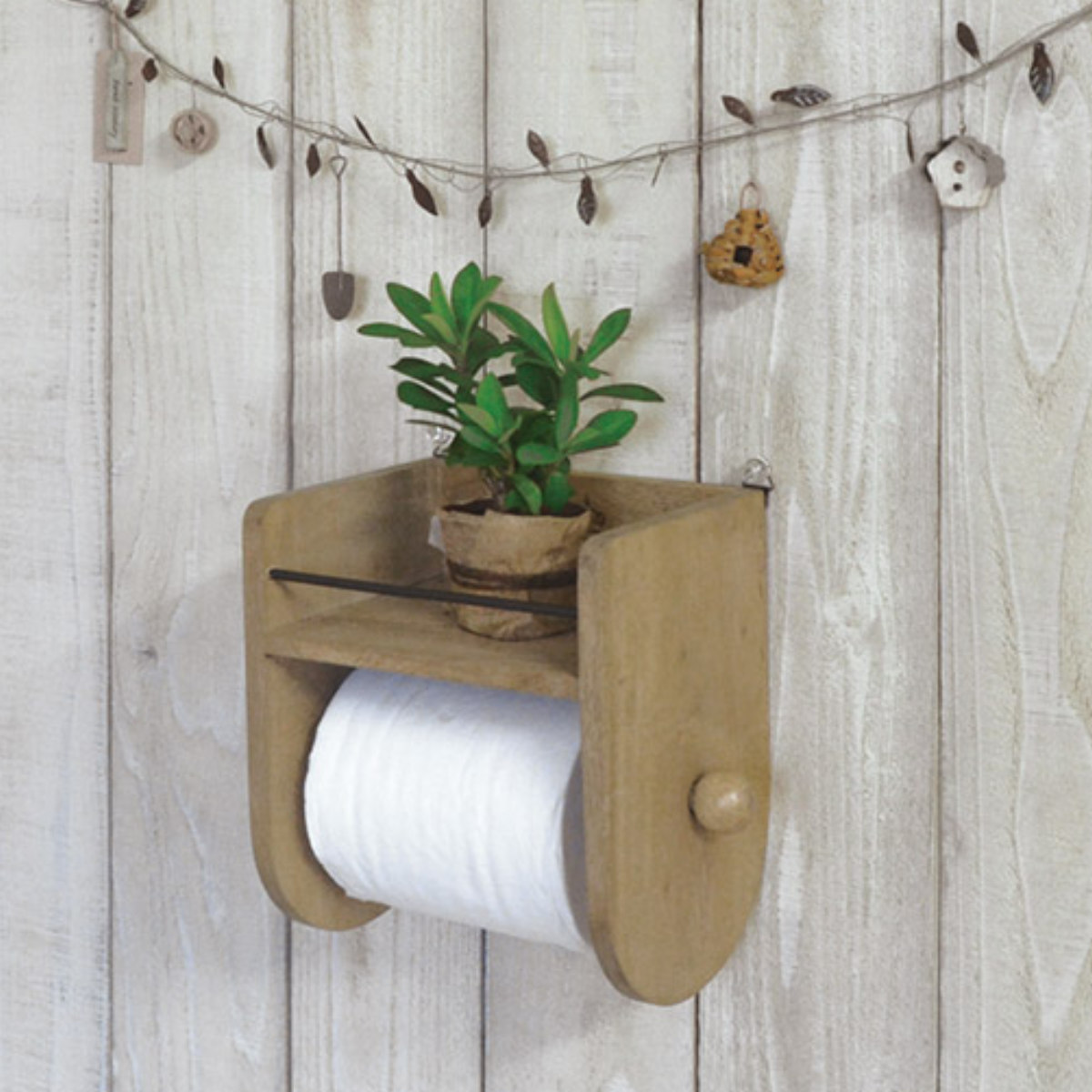 azi-azi トイレットペーパーホルダー 木製トイレットペーパーホルダー