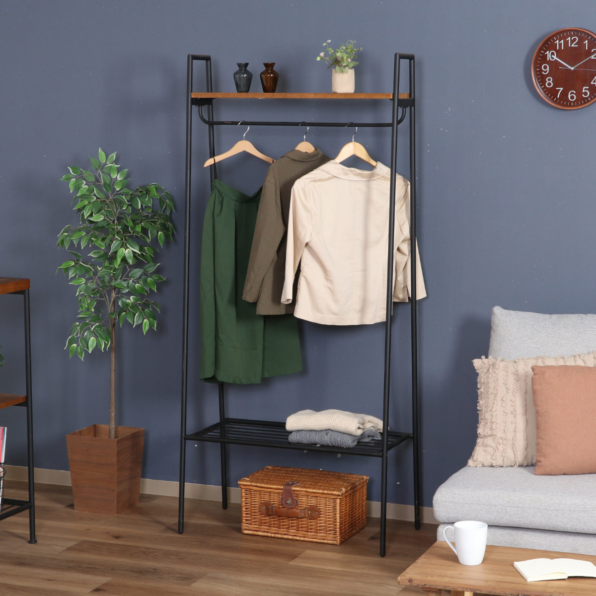 不二貿易（Fuji Boeki） ハンガーラック 幅80cm スチール製