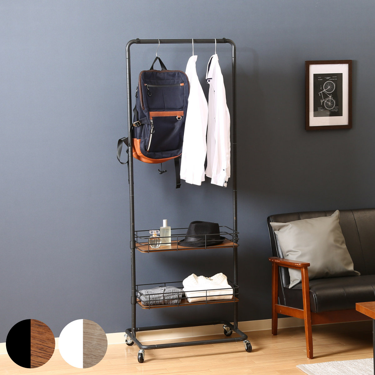 不二貿易（Fuji Boeki） ハンガーラック 幅60cm スチール製