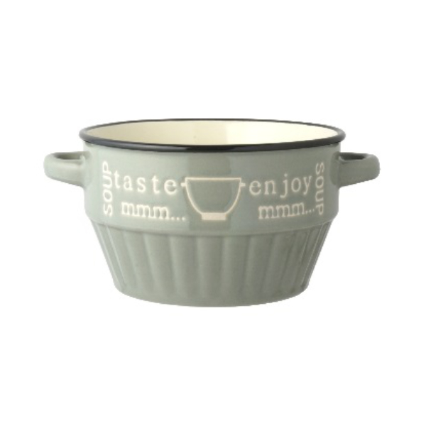 スープカップ 430ml enjoy 食器 洋食器 マグカップ 陶器 同色3個
