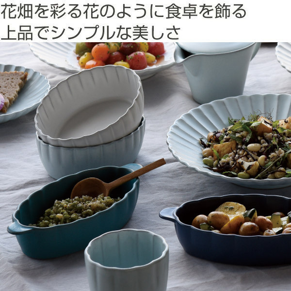 ボウル 14cm 輪花皿 花皿 花シリーズ 洋食器 陶器 日本製 同色3個セット （ 食洗機対応 電子レンジ対応 中鉢 サラダボウル 丸 輪花 花型 ）