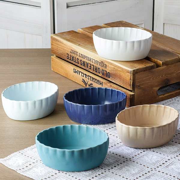 ボウル 14cm 輪花皿 花皿 花シリーズ 洋食器 陶器 日本製 （ 食洗機