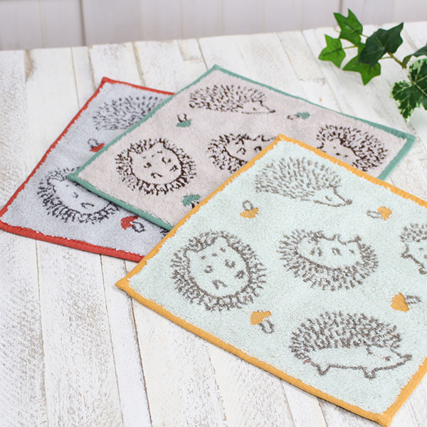 ミニタオル 25×25cm 10枚セット イーゲルタオルチーフ ハリネズミ