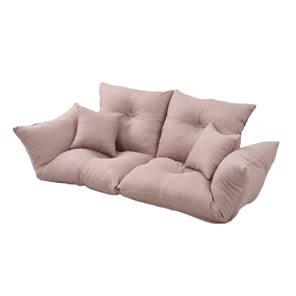 ソファ 幅140cm 2分割 ひじ掛け リクライニング 座椅子 ローソファ