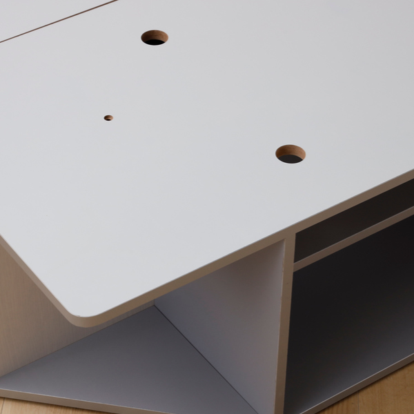 ベッド シングル ヘッドレス サイドテーブル付き 組み立て 簡単 収納