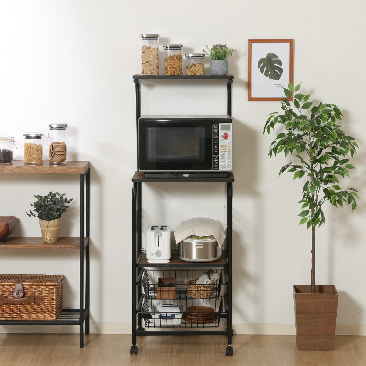 不二貿易（Fuji Boeki） レンジラック 幅51.5cm ハイタイプ キャスター