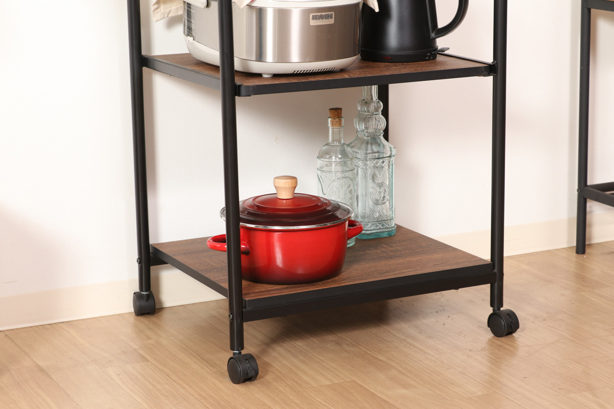 不二貿易（Fuji Boeki） レンジラック 幅51.5cm キャスター付 スチール