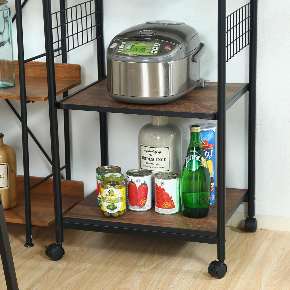 不二貿易（Fuji Boeki） レンジラック 幅51.5cm キャスター付 スチール