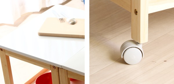 不二貿易（Fuji Boeki） キッチンワゴン 幅35〜70cm バタフライ 片バタ