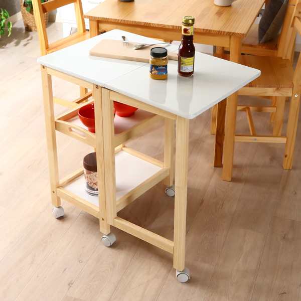 不二貿易（Fuji Boeki） キッチンワゴン 幅35〜70cm バタフライ 片バタ