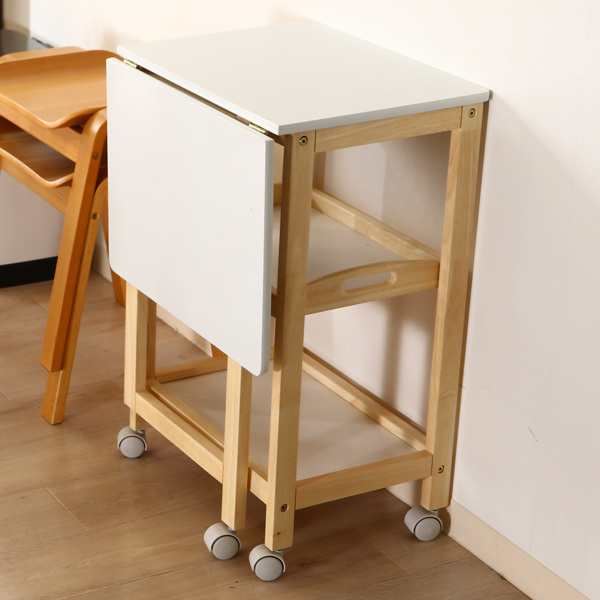 不二貿易（Fuji Boeki） キッチンワゴン 幅35〜70cm バタフライ 片バタ