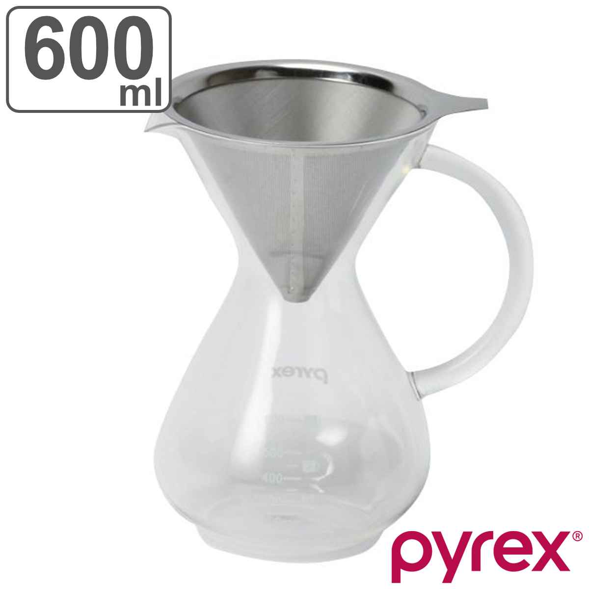 コーヒーサーバー 600ml Pyrex パイレックス ステンレスフィルター