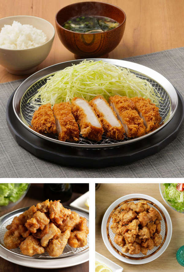 下村企販 油切り皿 大 直径22.6cm ママクック カラッと油切り皿 食洗機