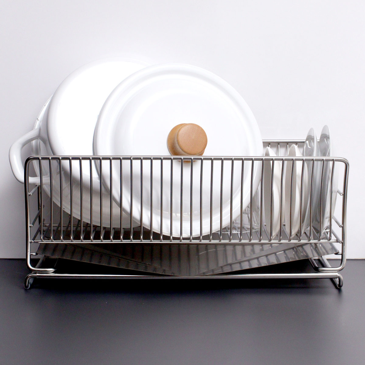 パール金属 水切りかご 18-8 ステンレス製 水切りカゴ スリム