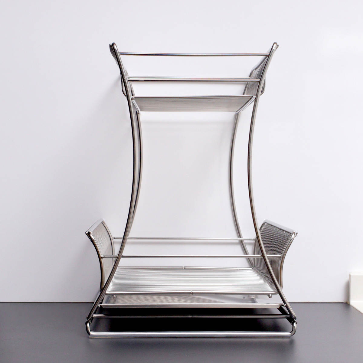 パール金属 水切りかご 18-8 ステンレス製 水切りラック 2段