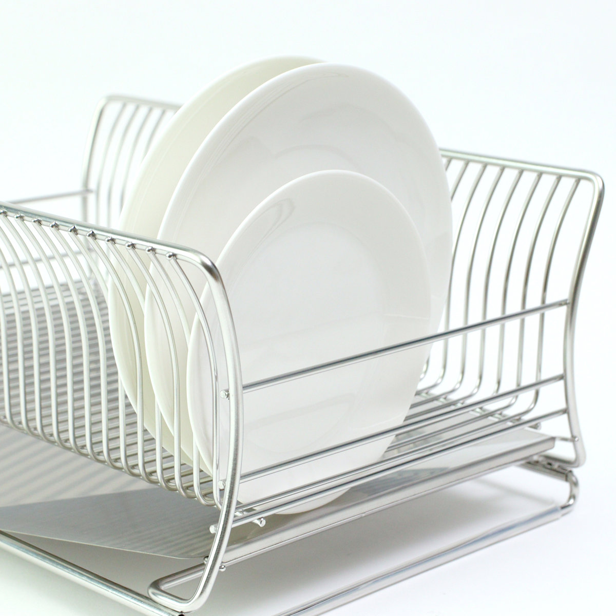 パール金属 水切りかご 18-8 ステンレス製 水切りラック 2段