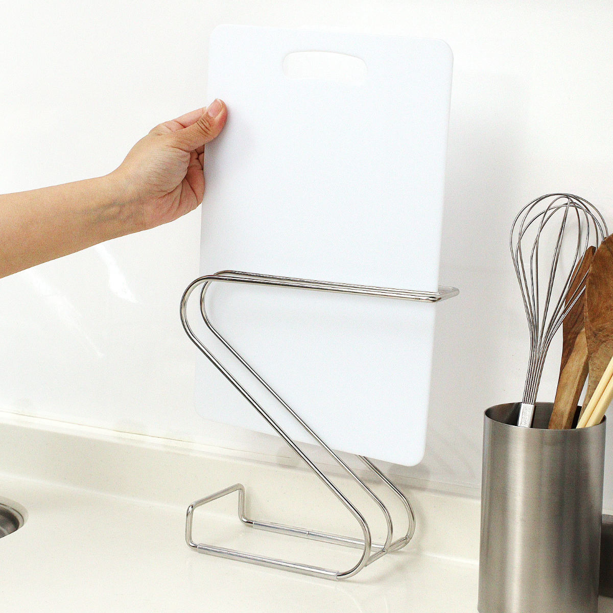 パール金属 ふきんかけ 18-8 ステンレス製 まな板 ふきんスタンド