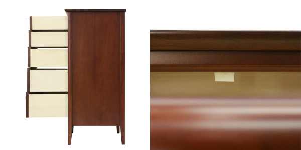 購入価格7万弱。東海家具 オーランドチェスト 幅45 5段　一部リメイク、補修済 東海家具工業 チェスト 5段 クラシック調 マホガニー材 オーランド 幅