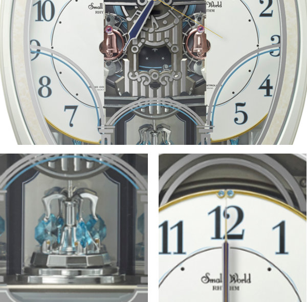 からくり時計 スモールワールドアルディN 電波時計 48曲収録 時計