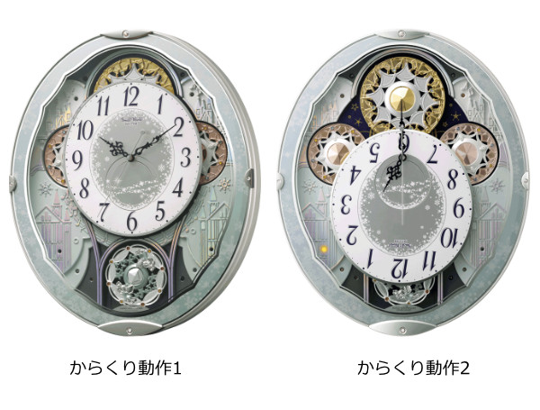 からくり時計 スモールワールドビスト 電波時計 30曲収録 時計