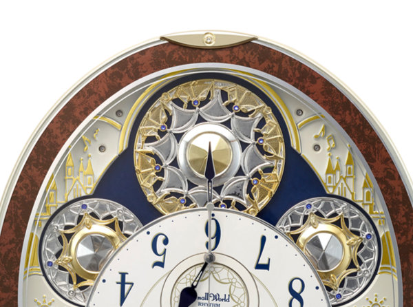 からくり時計 スモールワールドノエルNS ブラウン 電波時計 48曲収録