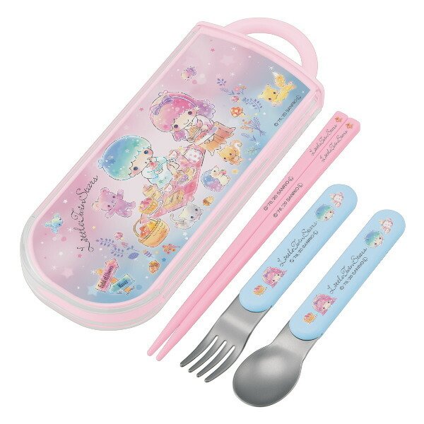 スケーター トリオセット 抗菌 箸 スプーン フォーク スライド リトル