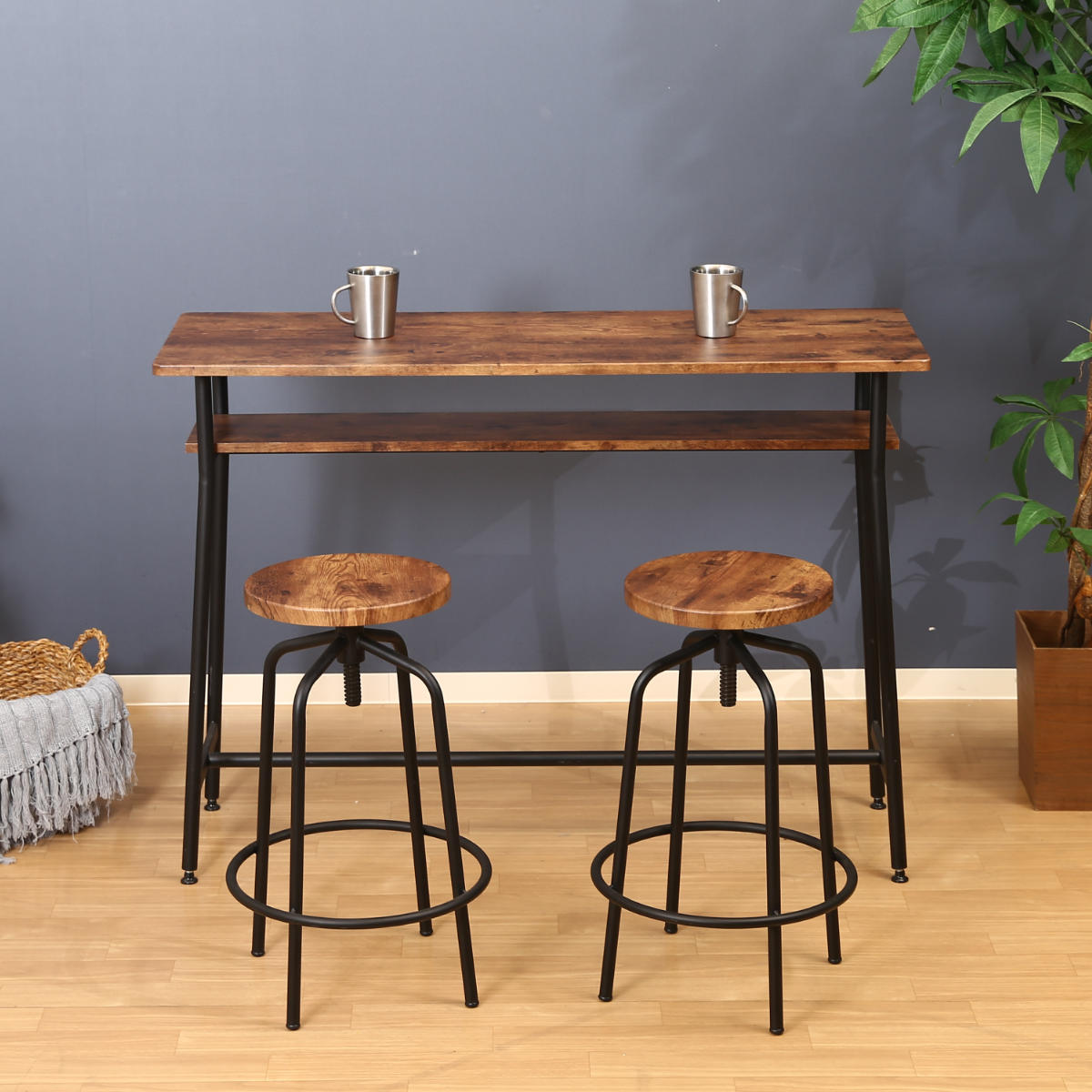 不二貿易（Fuji Boeki） カウンターテーブル 幅120cm キッチンテーブル