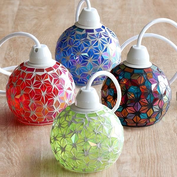 ペンダントライト モザイク 白 1灯 LED 照明 モザイクペンダントライト