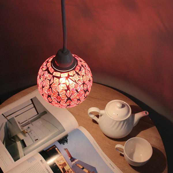 ペンダントライト モザイク 白 1灯 LED 照明 モザイクペンダントライト