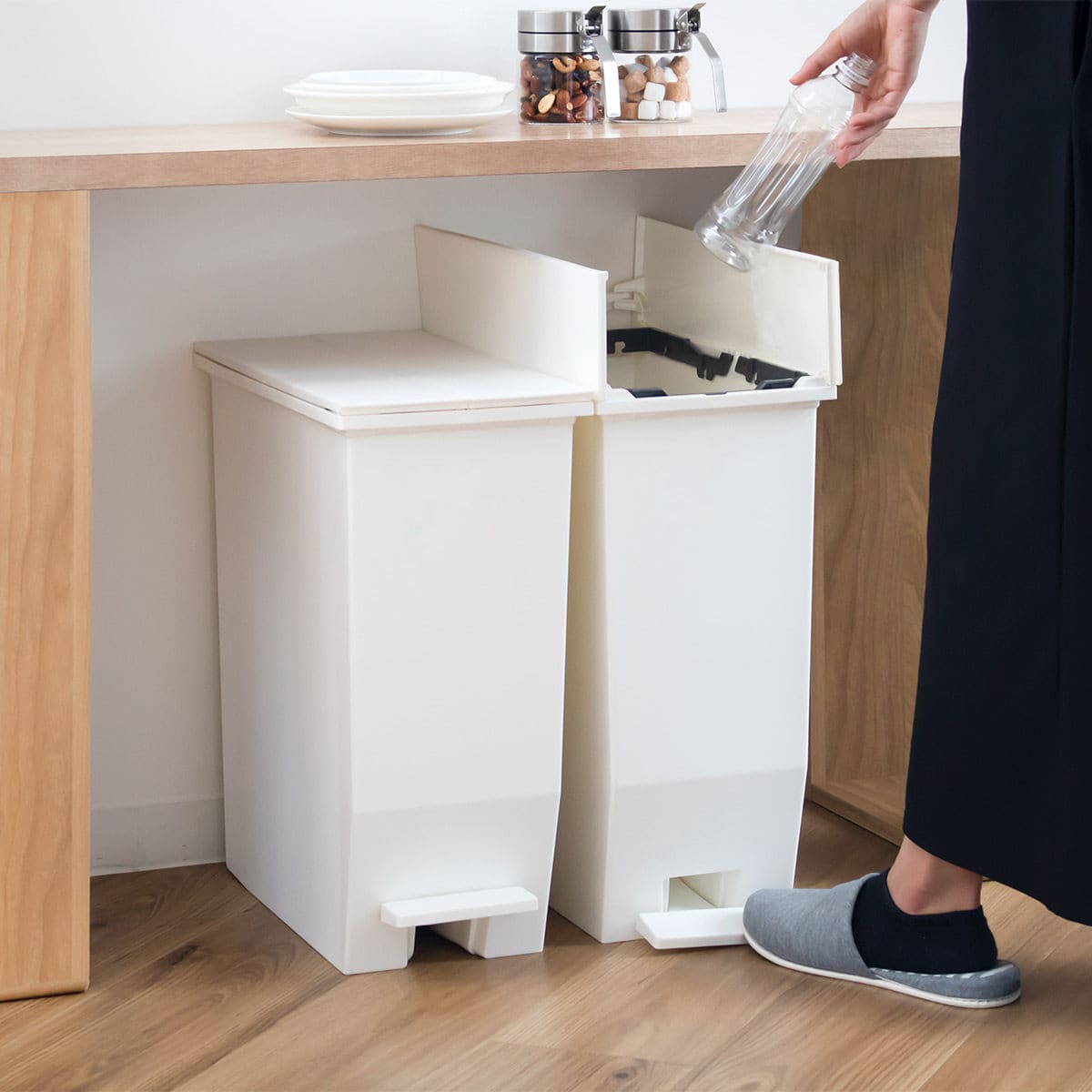 RISU（リス） 特典付き ゴミ箱 35L SOLOW ソロウ 同色3個セット ペダル