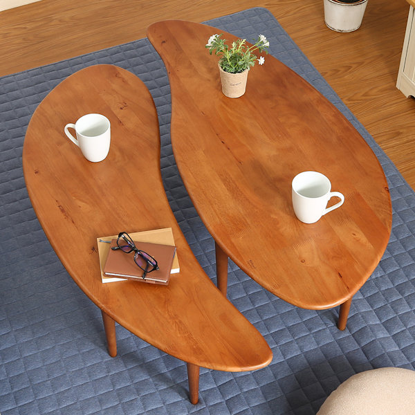 不二貿易（Fuji Boeki） センターテーブル 幅114cm 木製 天然木 サブ