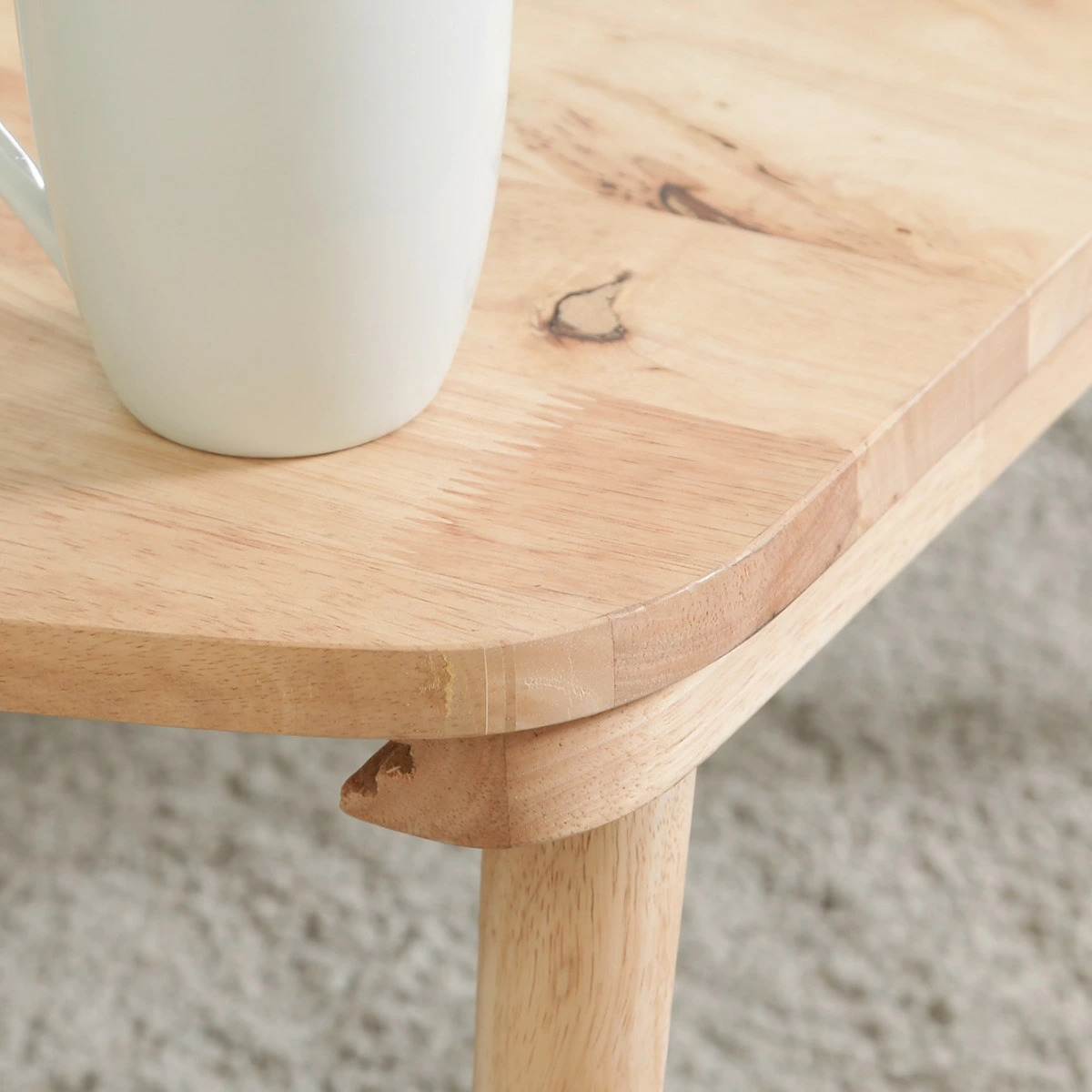 不二貿易（Fuji Boeki） ローテーブル 伸縮式 幅約70〜120cm 木製