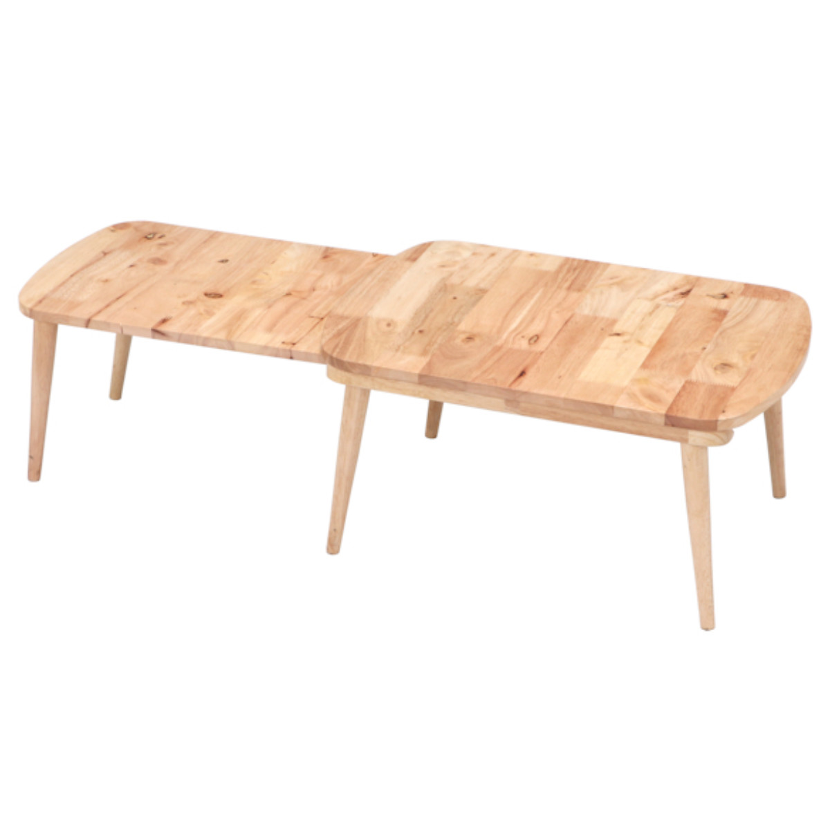 センターテーブル 伸縮式 幅約70〜120cm 木製 ローテーブル （ リビングテーブル カフェテー...