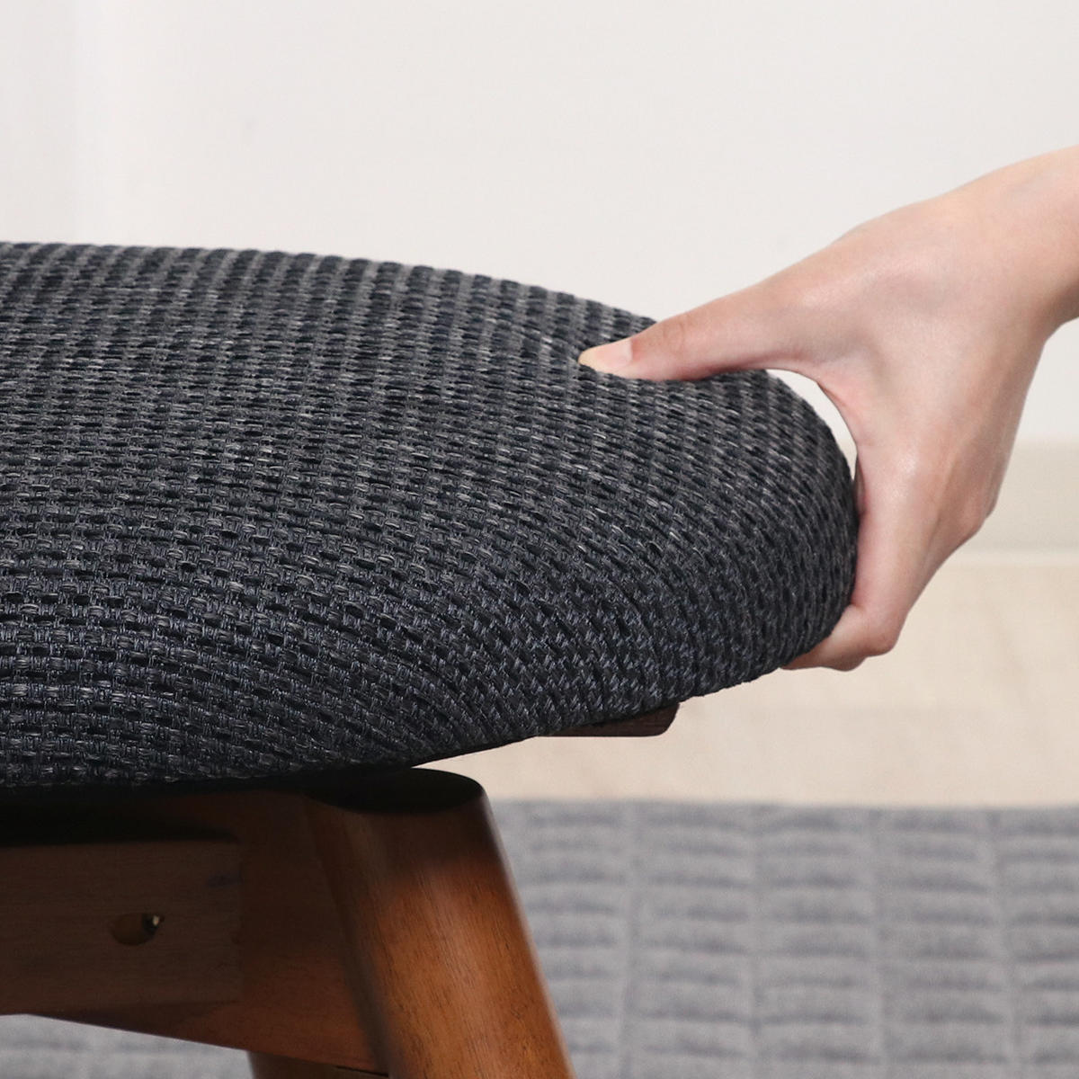 不二貿易（Fuji Boeki） ダイニングチェア 座面高40cm 回転 クラム