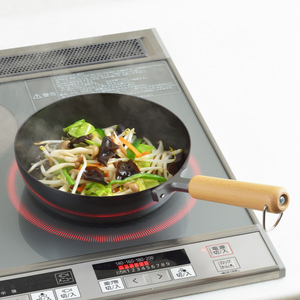 ヨシカワ フライパン 20cm 深型 IH対応 鉄製 日本製 NEWグルメパワー