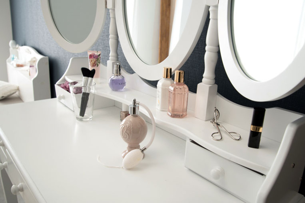 ドレッサー スツール付き 化粧台 三面鏡 姫系 猫脚 デスク コンソール