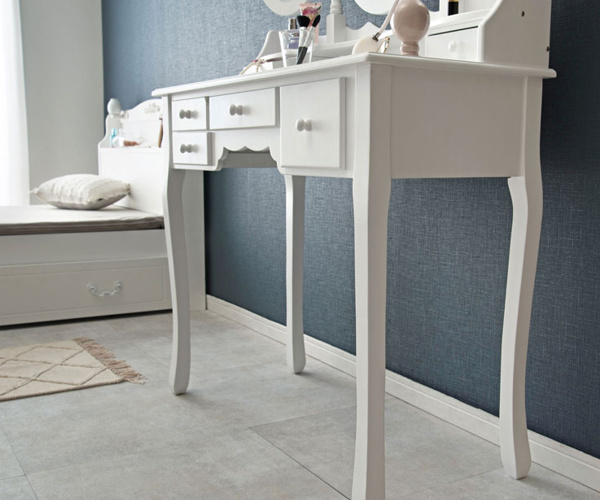 ドレッサー スツール付き 化粧台 三面鏡 姫系 猫脚 デスク コンソール