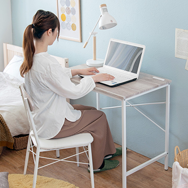 デスクチェア セット デスク 幅80cm チェア 座面高42cm 木目調