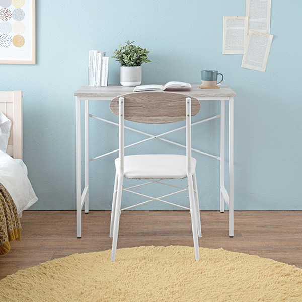 デスクチェア セット デスク 幅80cm チェア 座面高42cm 木目調