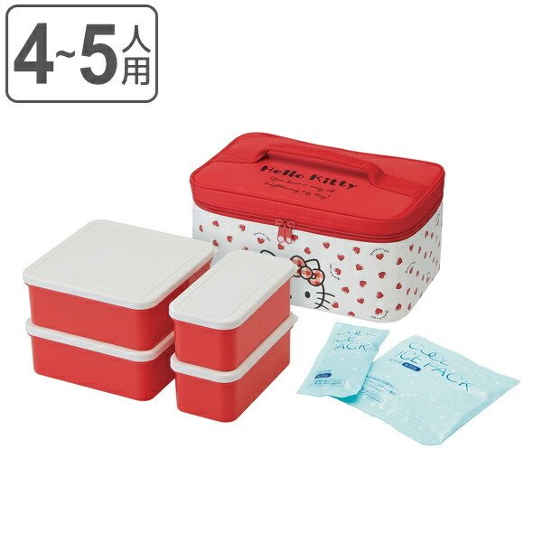スケーター 弁当箱 運動会 行楽ランチセット ハローキティ Red Heart