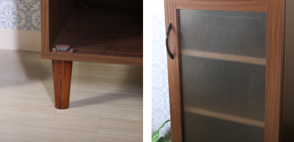 不二貿易（Fuji Boeki） カップボード 片開き ハイタイプ 北欧風 食器