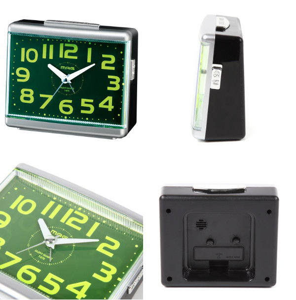 ノア精密 目覚まし時計 グッドモーニング2号 置き時計 ライト付き