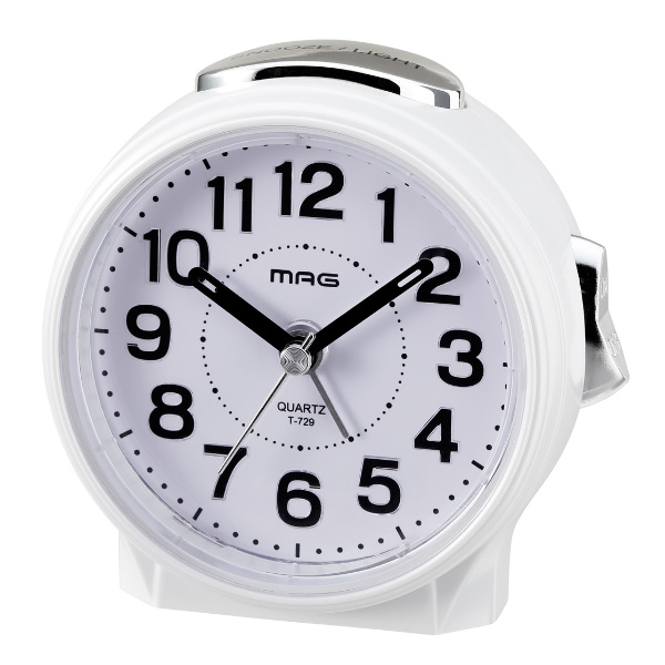 ノア精密 目覚まし時計 ブルーライト 置き時計 ライト付き スヌーズ